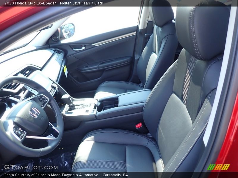 Molten Lava Pearl / Black 2020 Honda Civic EX-L Sedan