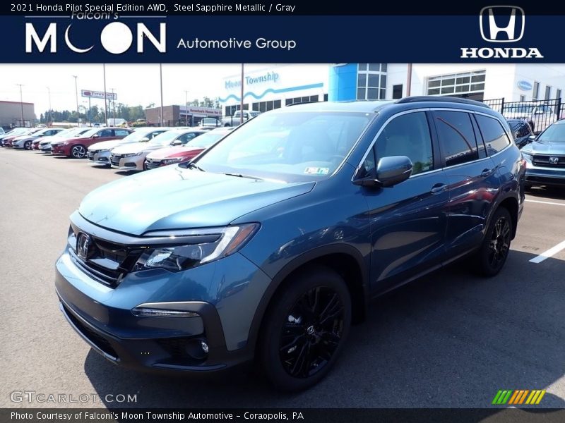Steel Sapphire Metallic / Gray 2021 Honda Pilot Special Edition AWD