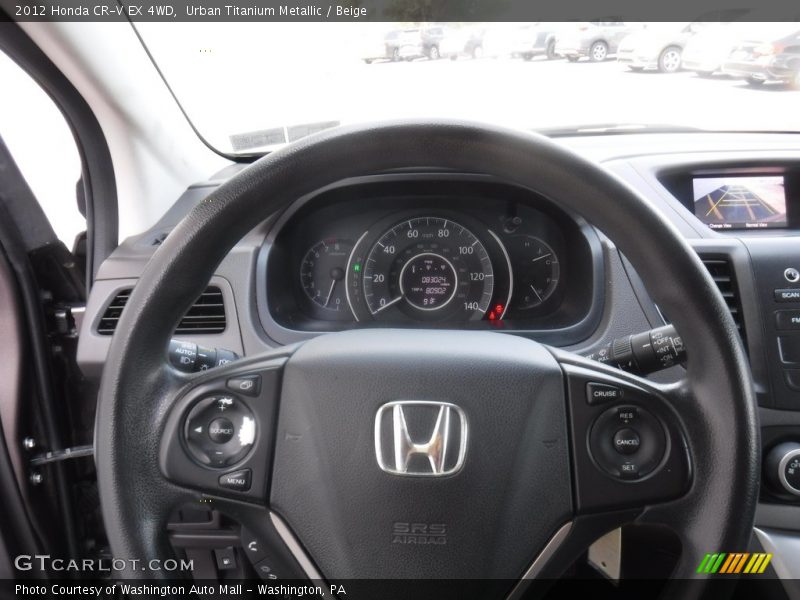 Urban Titanium Metallic / Beige 2012 Honda CR-V EX 4WD