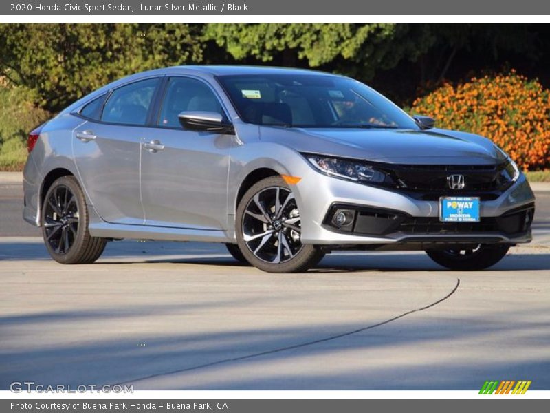 Lunar Silver Metallic / Black 2020 Honda Civic Sport Sedan