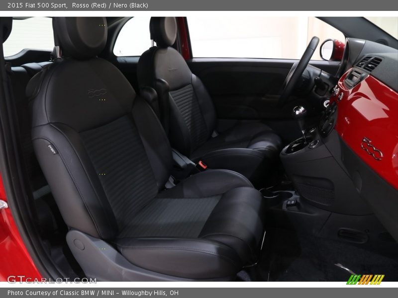 Rosso (Red) / Nero (Black) 2015 Fiat 500 Sport