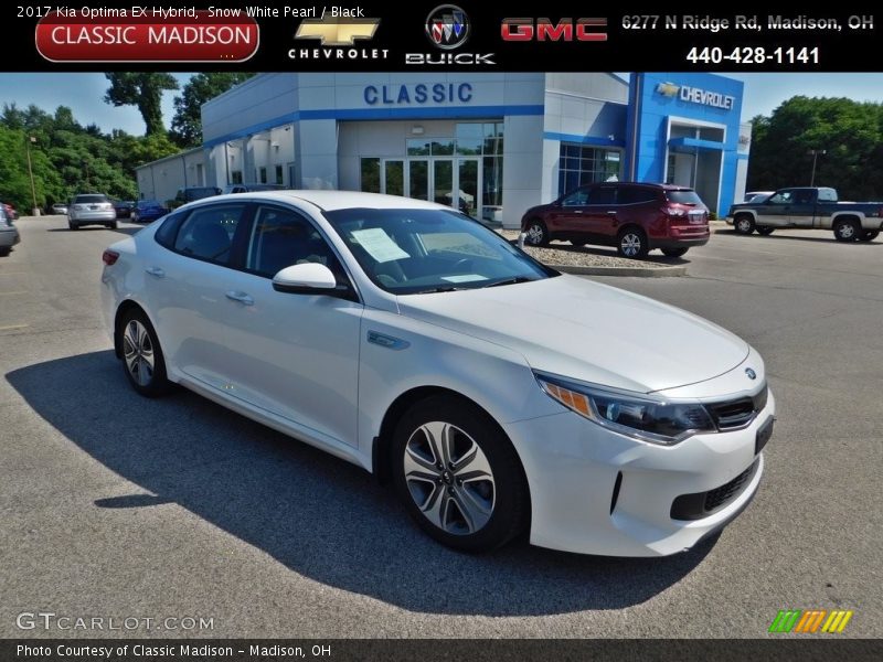 Snow White Pearl / Black 2017 Kia Optima EX Hybrid