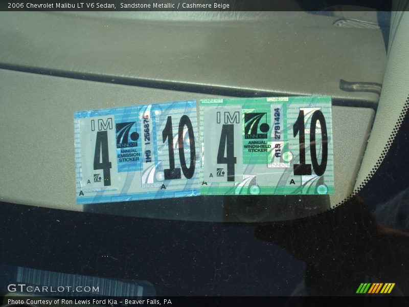Sandstone Metallic / Cashmere Beige 2006 Chevrolet Malibu LT V6 Sedan