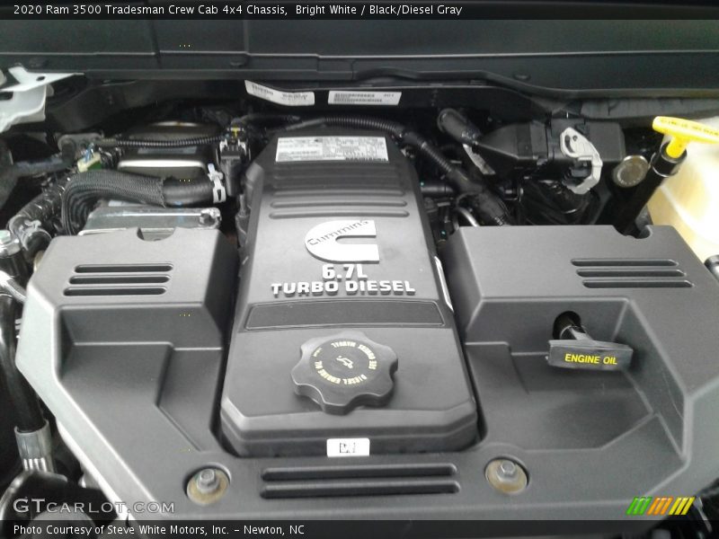 Bright White / Black/Diesel Gray 2020 Ram 3500 Tradesman Crew Cab 4x4 Chassis
