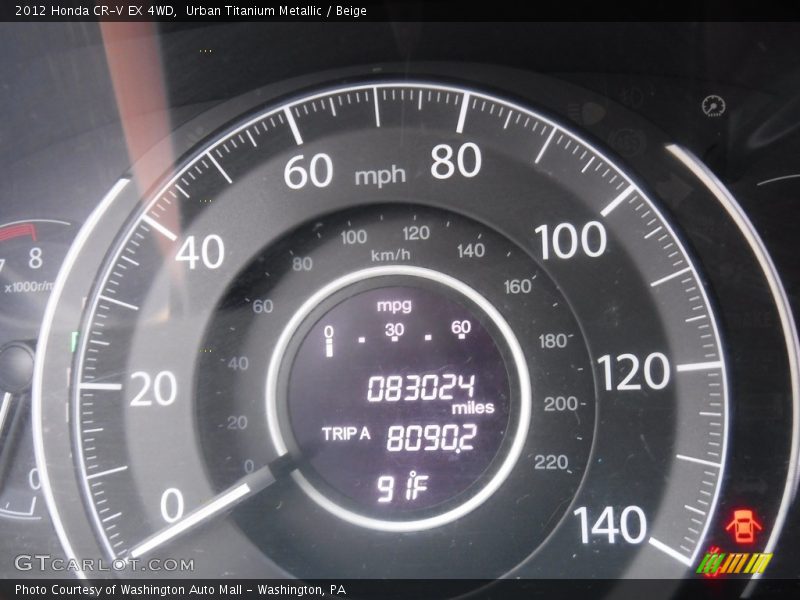 Urban Titanium Metallic / Beige 2012 Honda CR-V EX 4WD