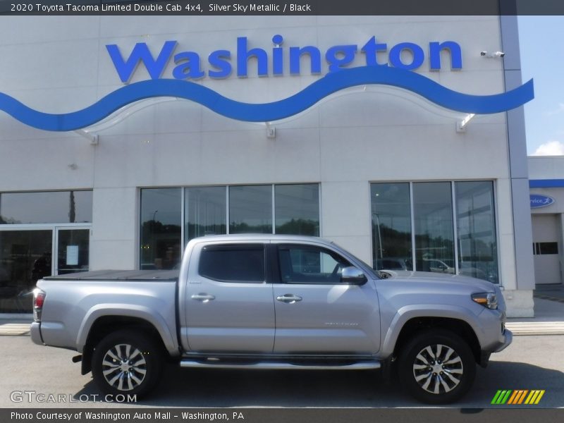 Silver Sky Metallic / Black 2020 Toyota Tacoma Limited Double Cab 4x4