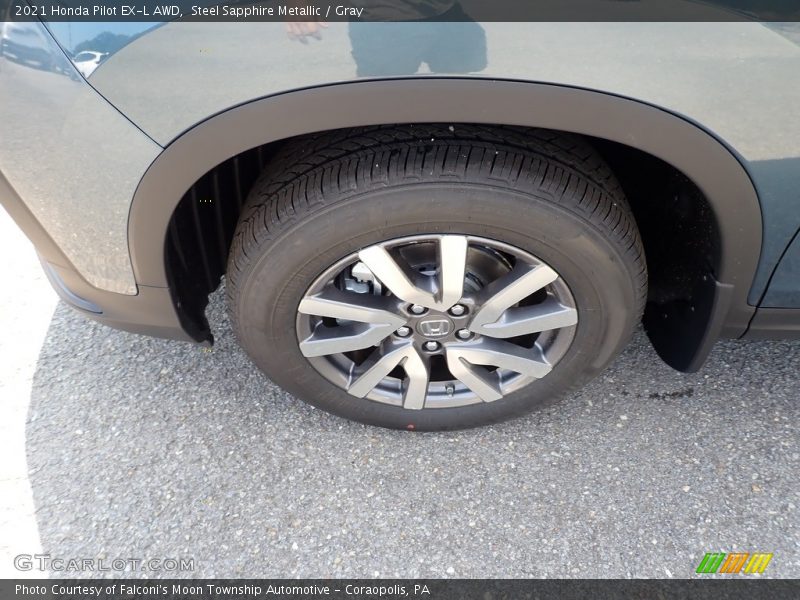 Steel Sapphire Metallic / Gray 2021 Honda Pilot EX-L AWD
