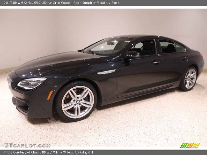 Black Sapphire Metallic / Black 2017 BMW 6 Series 650i xDrive Gran Coupe