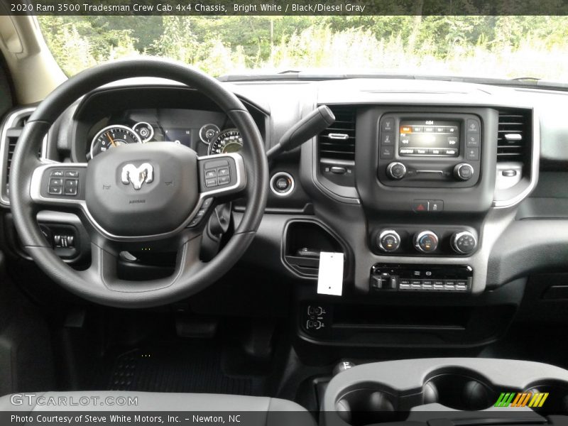 Bright White / Black/Diesel Gray 2020 Ram 3500 Tradesman Crew Cab 4x4 Chassis