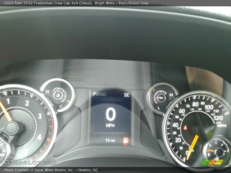 Bright White / Black/Diesel Gray 2020 Ram 3500 Tradesman Crew Cab 4x4 Chassis
