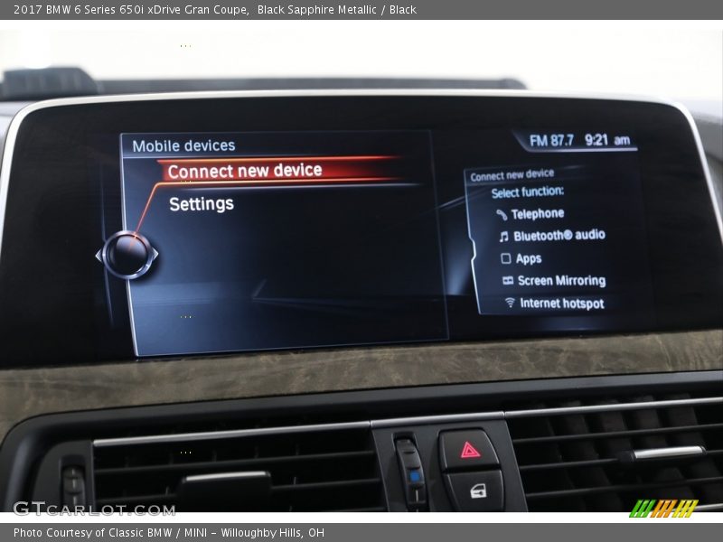 Black Sapphire Metallic / Black 2017 BMW 6 Series 650i xDrive Gran Coupe