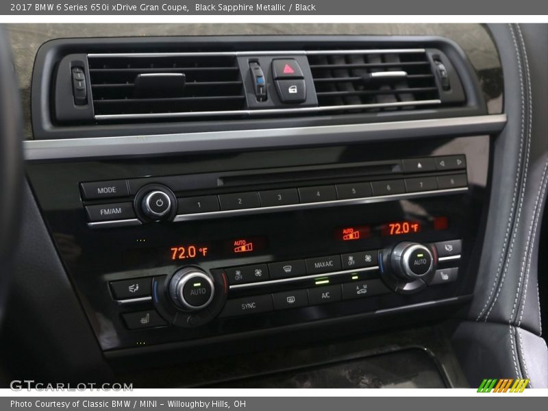 Black Sapphire Metallic / Black 2017 BMW 6 Series 650i xDrive Gran Coupe