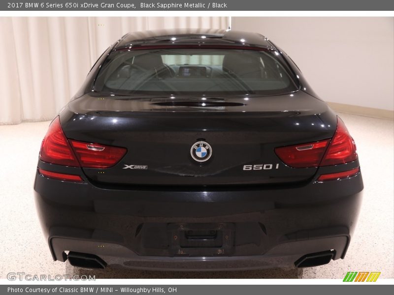 Black Sapphire Metallic / Black 2017 BMW 6 Series 650i xDrive Gran Coupe