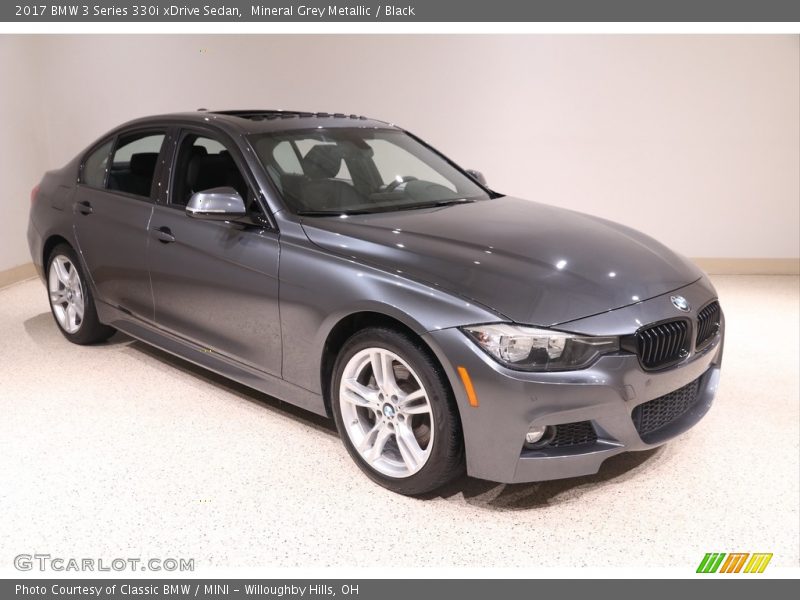 Mineral Grey Metallic / Black 2017 BMW 3 Series 330i xDrive Sedan