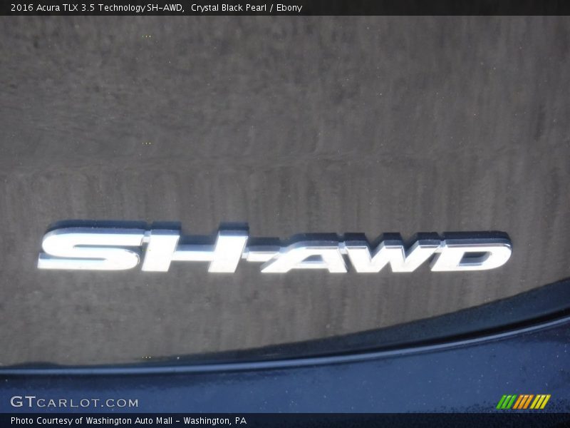 Crystal Black Pearl / Ebony 2016 Acura TLX 3.5 Technology SH-AWD