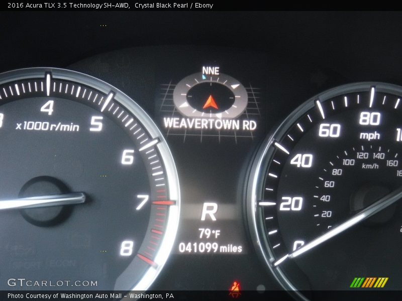 Crystal Black Pearl / Ebony 2016 Acura TLX 3.5 Technology SH-AWD