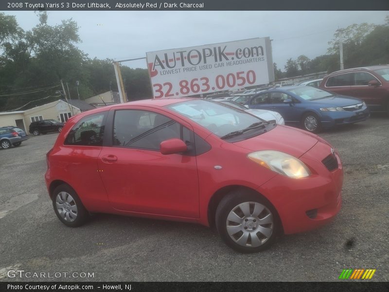 Absolutely Red / Dark Charcoal 2008 Toyota Yaris S 3 Door Liftback