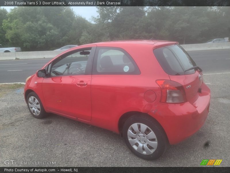 Absolutely Red / Dark Charcoal 2008 Toyota Yaris S 3 Door Liftback