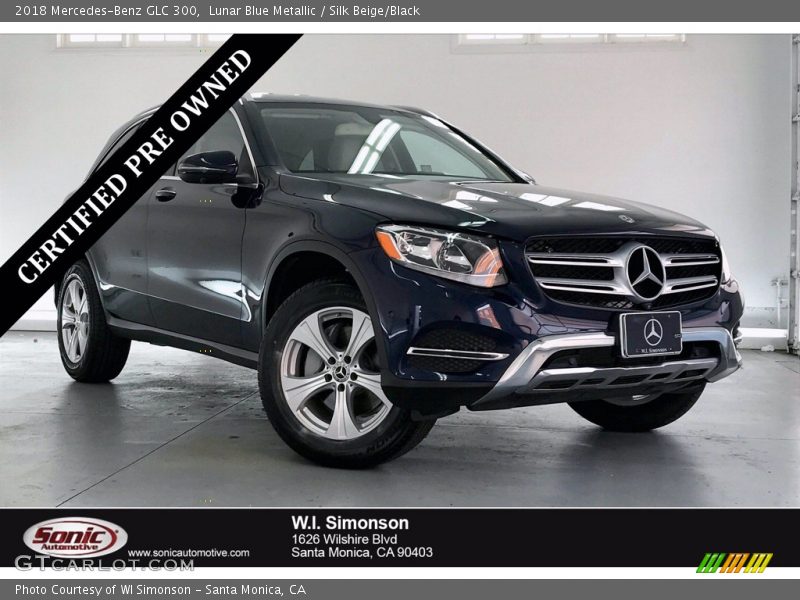Lunar Blue Metallic / Silk Beige/Black 2018 Mercedes-Benz GLC 300