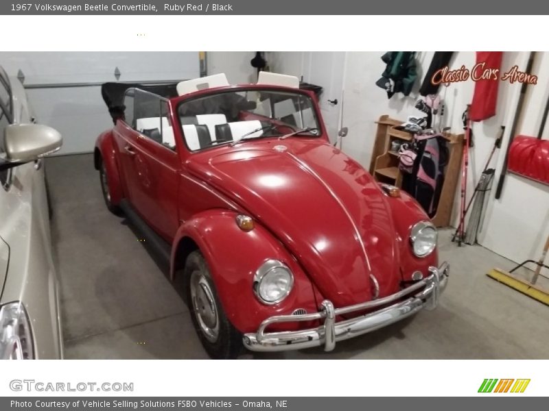 Ruby Red / Black 1967 Volkswagen Beetle Convertible