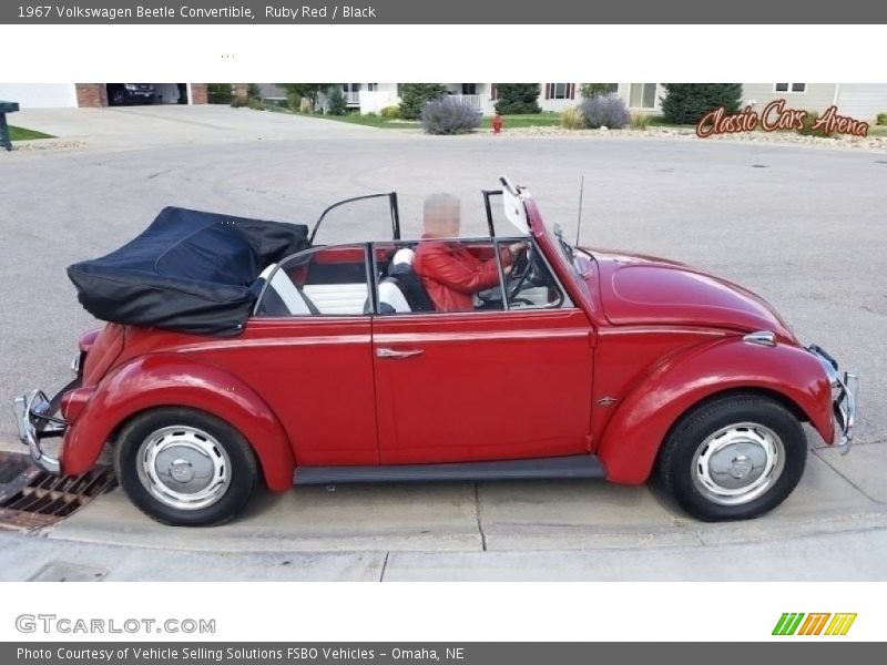 Ruby Red / Black 1967 Volkswagen Beetle Convertible