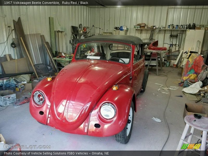 Ruby Red / Black 1967 Volkswagen Beetle Convertible