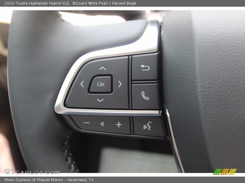 Blizzard White Pearl / Harvest Beige 2020 Toyota Highlander Hybrid XLE