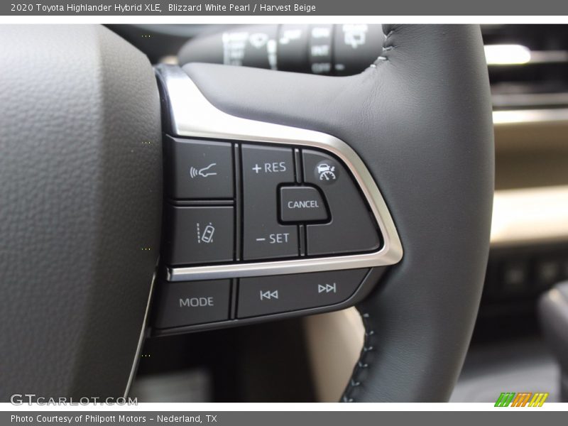 Blizzard White Pearl / Harvest Beige 2020 Toyota Highlander Hybrid XLE