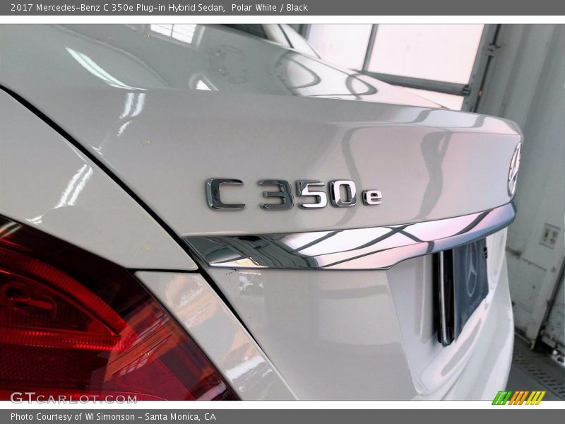 Polar White / Black 2017 Mercedes-Benz C 350e Plug-in Hybrid Sedan