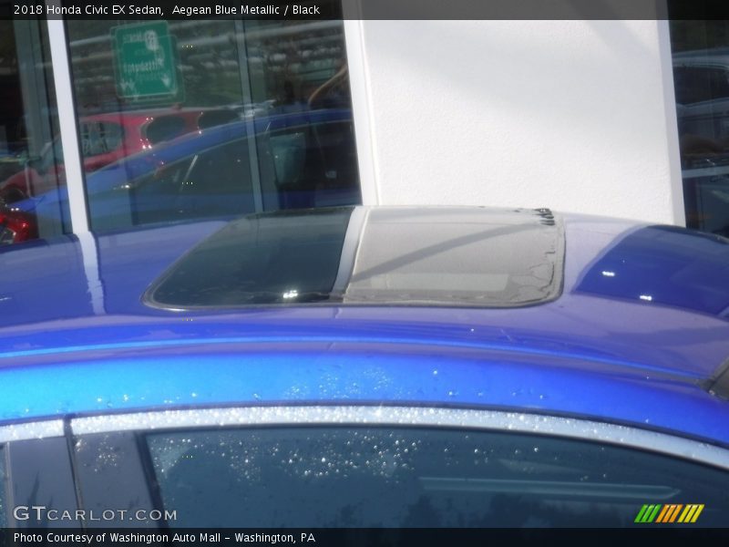 Aegean Blue Metallic / Black 2018 Honda Civic EX Sedan