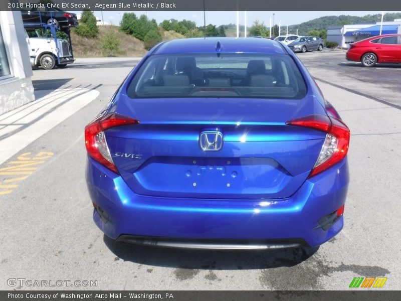 Aegean Blue Metallic / Black 2018 Honda Civic EX Sedan