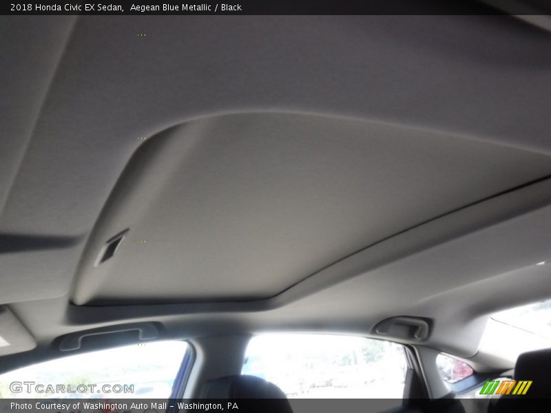 Aegean Blue Metallic / Black 2018 Honda Civic EX Sedan