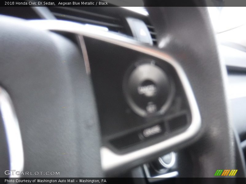 Aegean Blue Metallic / Black 2018 Honda Civic EX Sedan