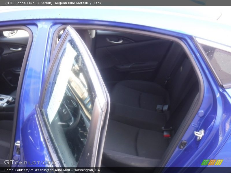 Aegean Blue Metallic / Black 2018 Honda Civic EX Sedan