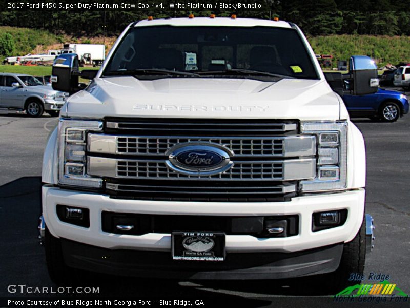 White Platinum / Black/Brunello 2017 Ford F450 Super Duty Platinum Crew Cab 4x4