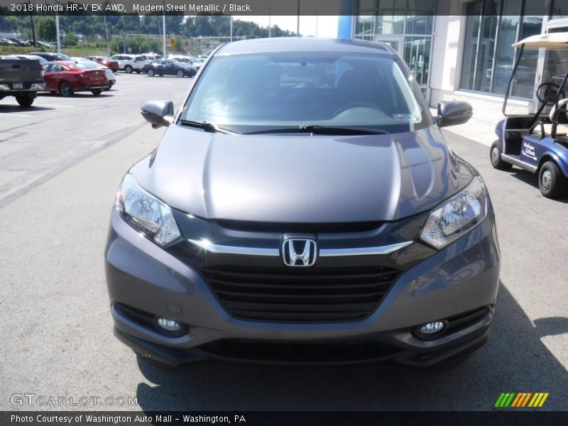 Modern Steel Metallic / Black 2018 Honda HR-V EX AWD