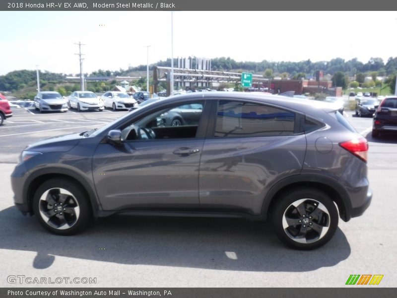 Modern Steel Metallic / Black 2018 Honda HR-V EX AWD
