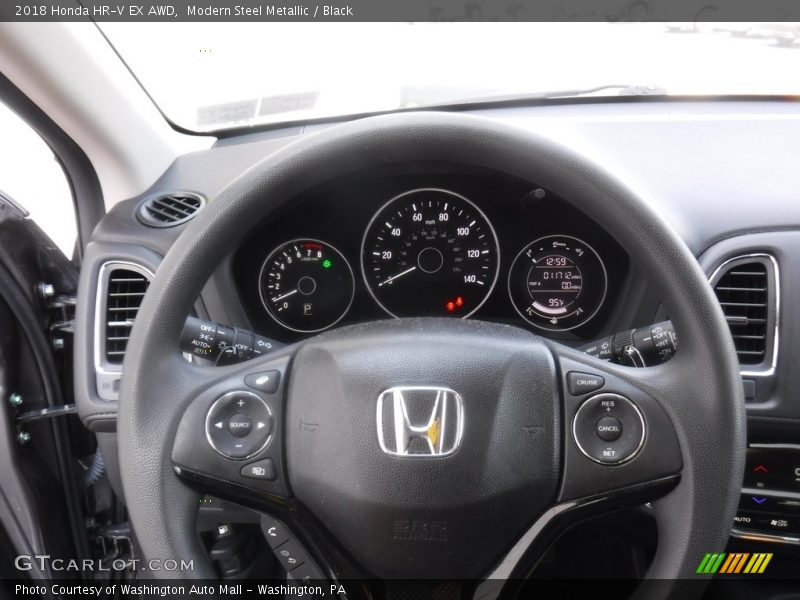 Modern Steel Metallic / Black 2018 Honda HR-V EX AWD