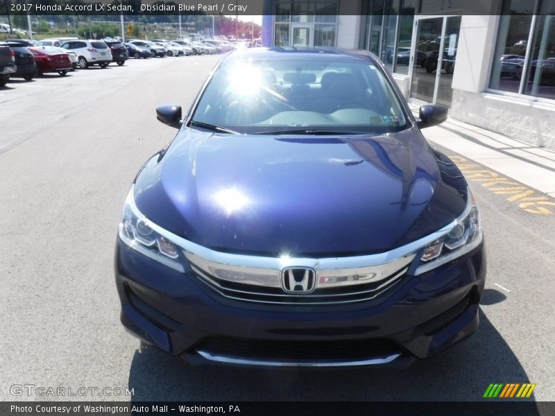 Obsidian Blue Pearl / Gray 2017 Honda Accord LX Sedan
