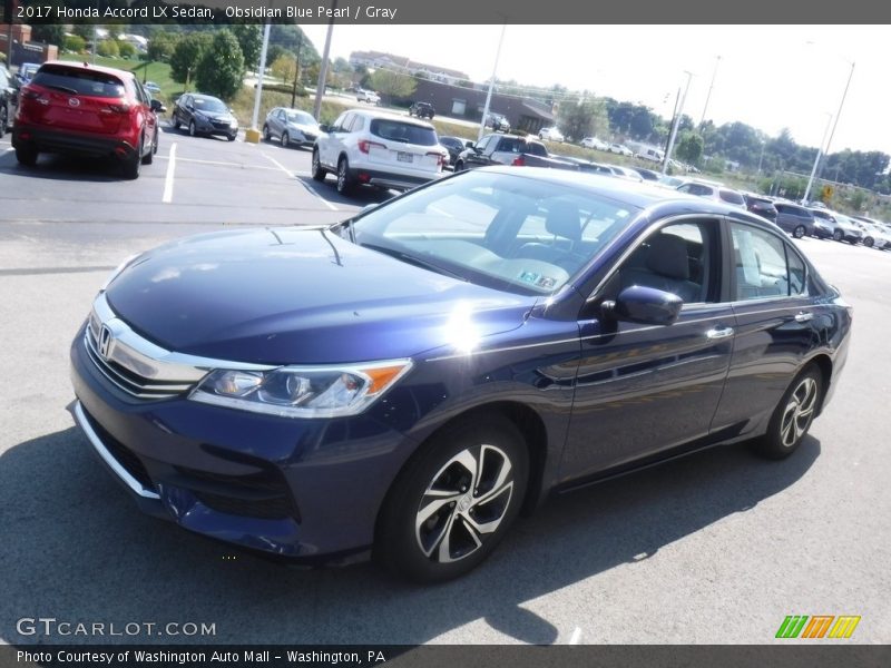 Obsidian Blue Pearl / Gray 2017 Honda Accord LX Sedan