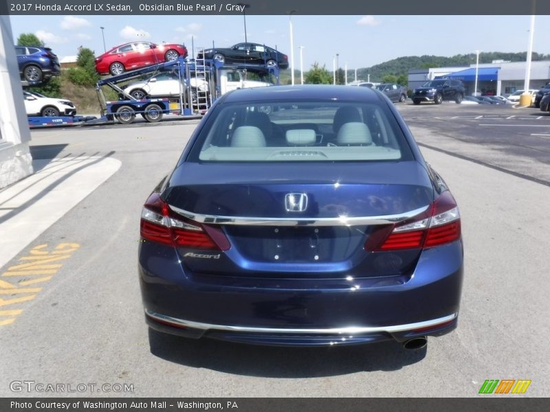 Obsidian Blue Pearl / Gray 2017 Honda Accord LX Sedan