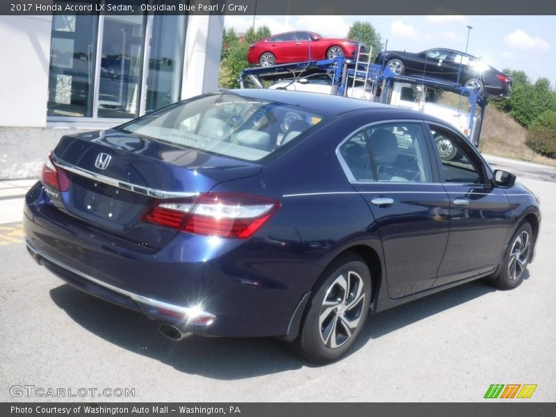 Obsidian Blue Pearl / Gray 2017 Honda Accord LX Sedan