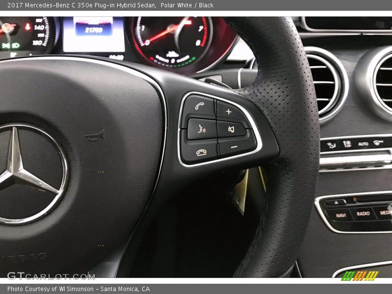 Polar White / Black 2017 Mercedes-Benz C 350e Plug-in Hybrid Sedan