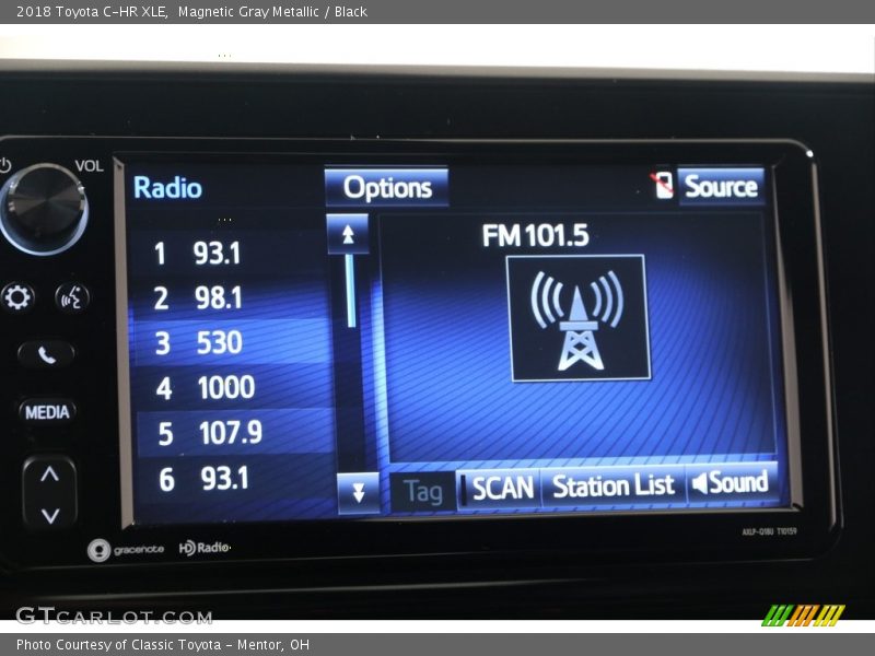 Magnetic Gray Metallic / Black 2018 Toyota C-HR XLE