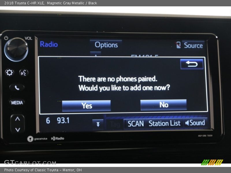 Magnetic Gray Metallic / Black 2018 Toyota C-HR XLE