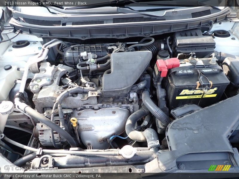 Pearl White / Black 2013 Nissan Rogue S AWD