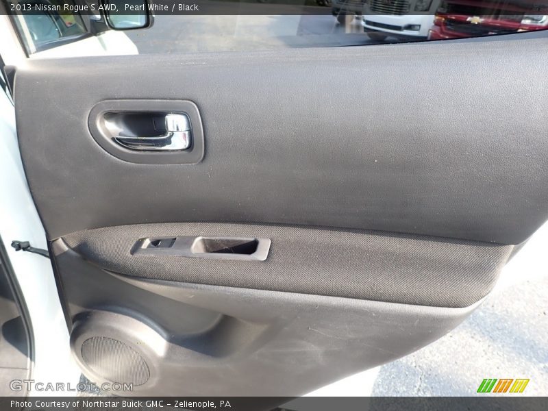 Pearl White / Black 2013 Nissan Rogue S AWD