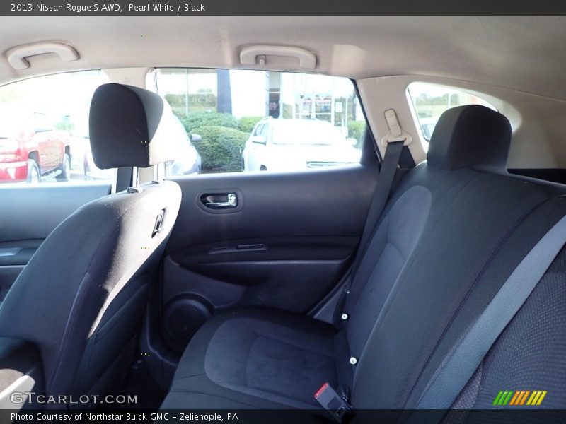 Pearl White / Black 2013 Nissan Rogue S AWD