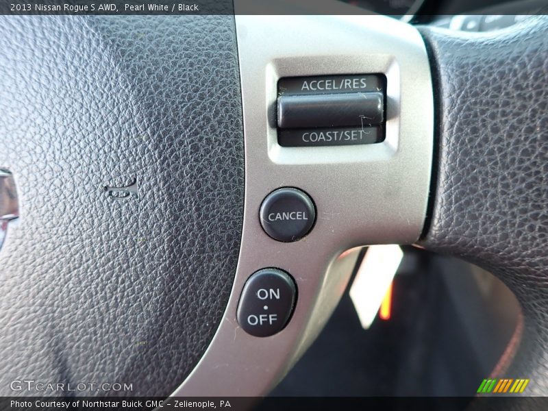 Pearl White / Black 2013 Nissan Rogue S AWD