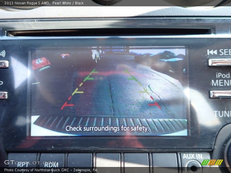 Pearl White / Black 2013 Nissan Rogue S AWD